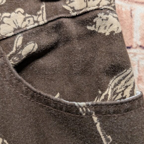 Lauren Ralph Lauren Brown/Tan Floral Print Pants Size 6P - Picture 5 of 13